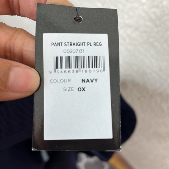 NWT Avenue Womens Navy Knit Stretch Straight Pants 0X PLUS SIZE - Picture 9 of 9